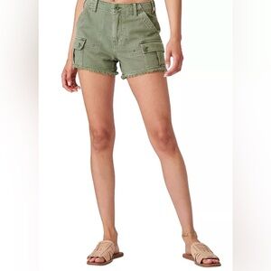 Lucky Brand Raw Hem Utility Shorts in Four Leaf Clover Sz 30
